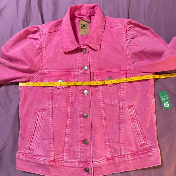 Gap × Barbie™ Adult Puff Sleeve Icon Denim Jacket size Medium NEW WITH TAGS - Picture 5 of 14